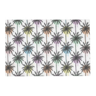Paint Drop Palm Tree Pattern Placemat