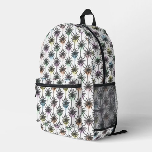 Paint Drop Palm Tree Pattern Printed Backpack