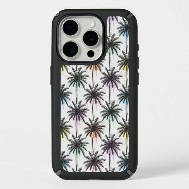 Paint Drop Palm Tree Pattern Speck iPhone Case (Front)