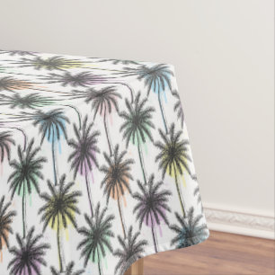 Paint Drop Palm Tree Pattern Tablecloth
