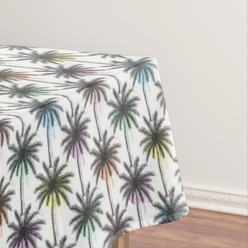 Paint Drop Palm Tree Pattern Tablecloth
