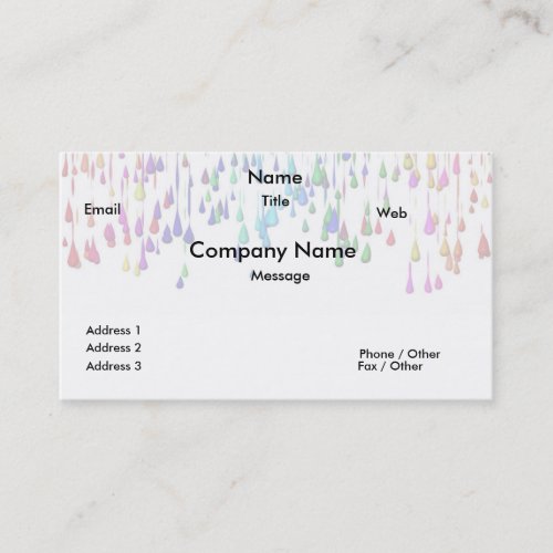 Paint Drops Business Card