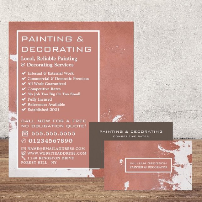 Paint Faded Wall, Painter & Decorator Advertising Flyer (Creator Uploaded)