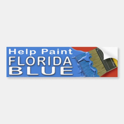 Paint Florida Blue Bumper Sticker 2