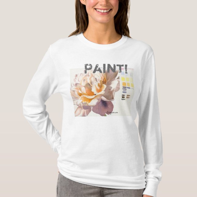 Paint! Flower Watercolor Tee Shirt (Front)