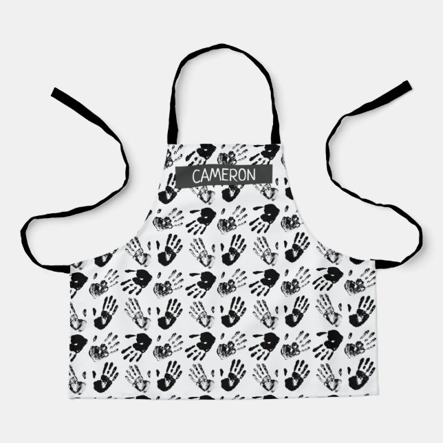 Paint Handprint All-Over Print Apron (Front)