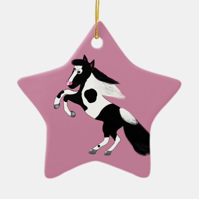 Paint Horse Ceramic Ornament (Front)
