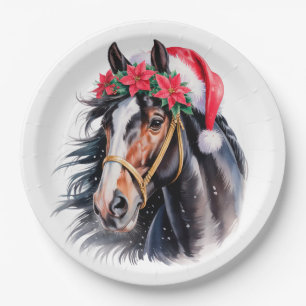 Paint Horse Christmas Paper Plate