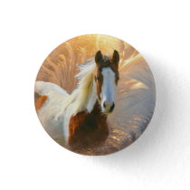 Paint Horse Gold Buttons