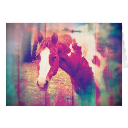 Paint Horse Grunge Cards (Front Horizontal)