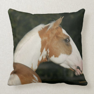 Paint Horse Headshot 2 Throw Pillow