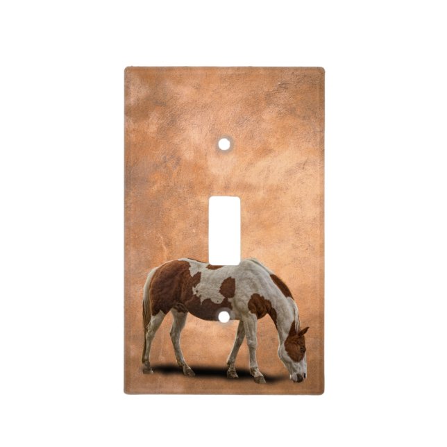 PAINT HORSE LIGHT SWITCH COVER (Front)