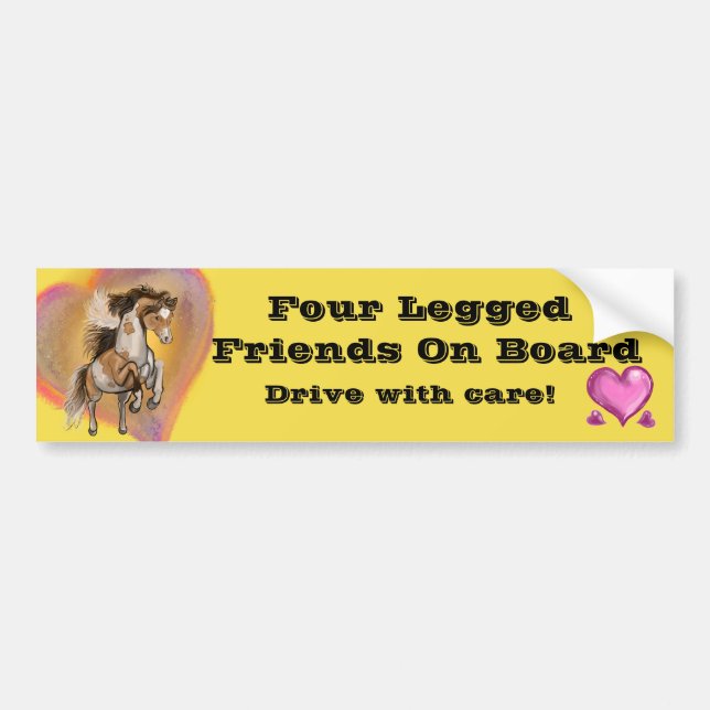 Paint Horse Love, Horse Trailer Sticker (Front)
