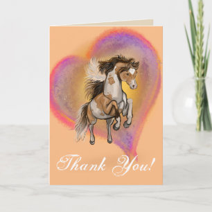 Paint Horse Love Letterpress Thank You Card