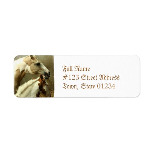 Paint Horse Pair  Mailing Label