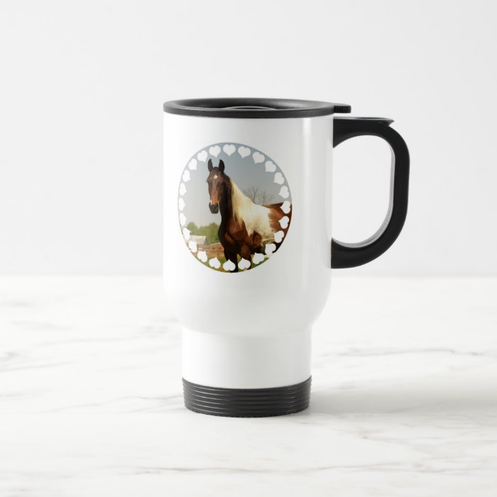 Paint Horse Plastic Travel Mug