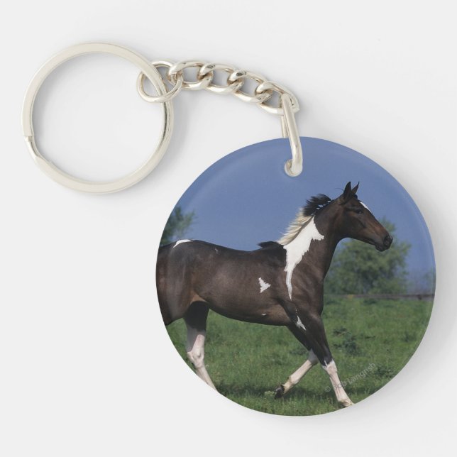 Paint Horse Running 2 Keychain (Front)