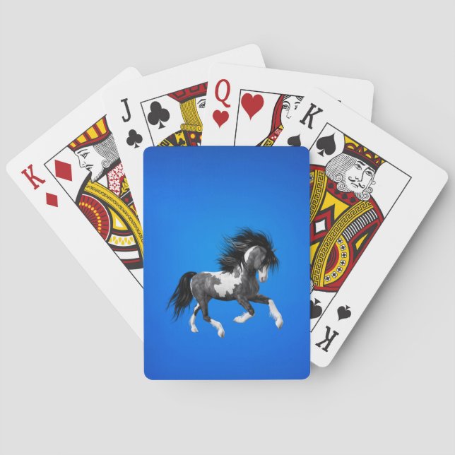 Paint Horse Running  Poker Cards (Back)