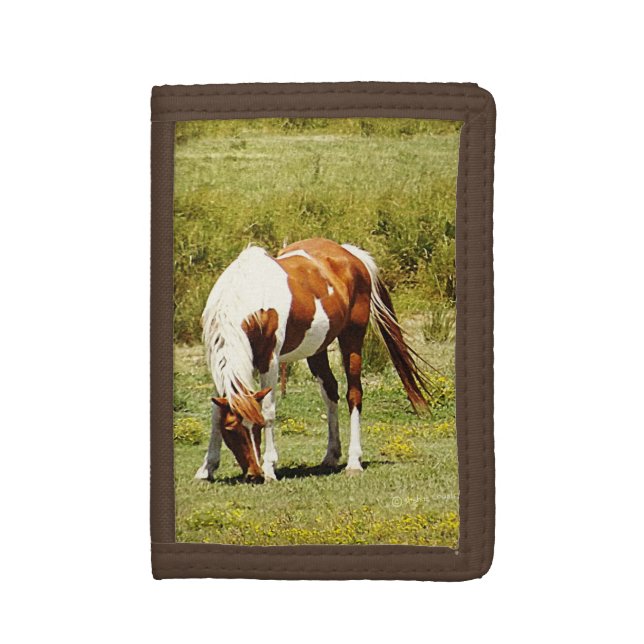 Paint Horse Tri-Fold Tri-fold Wallet (Front Vertical)