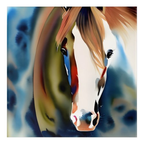 Paint Horse Watercolor Acrylic Print
