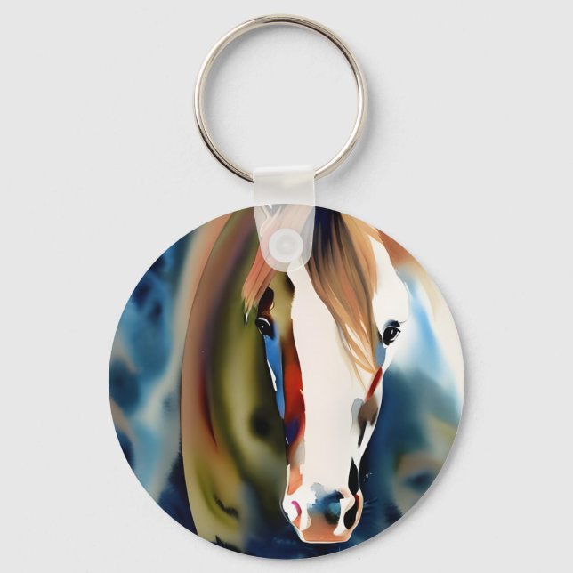 Paint Horse Watercolor Keychain (Front)
