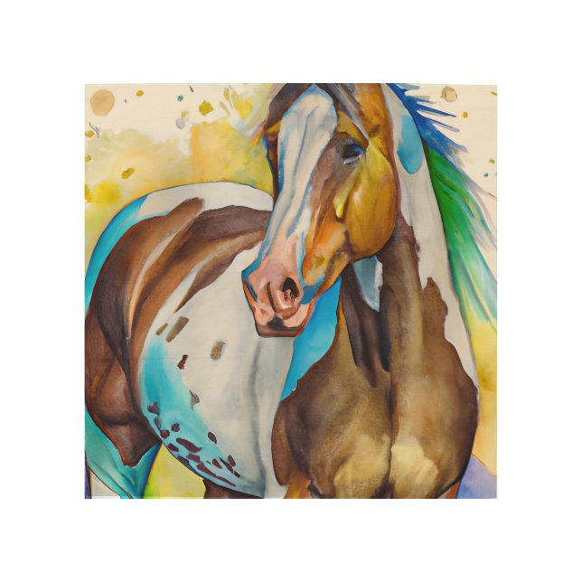Paint Horse Wood Wall Art (Front)