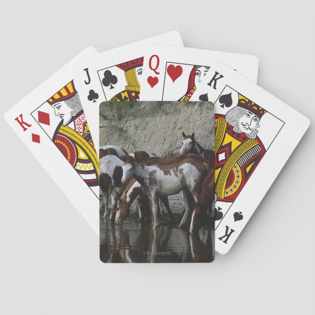 Paint Horses Drinking Poker Cards (Back)