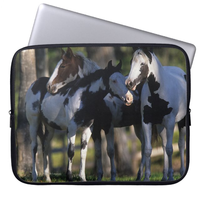 Paint Horses Laptop Sleeve (Front)