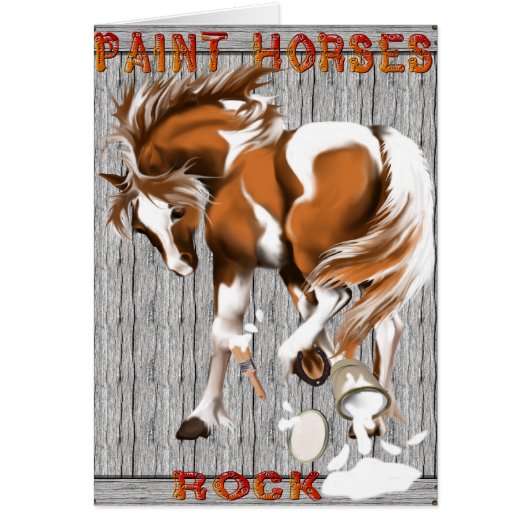 Paint Horses Rock poster Cards (Front)