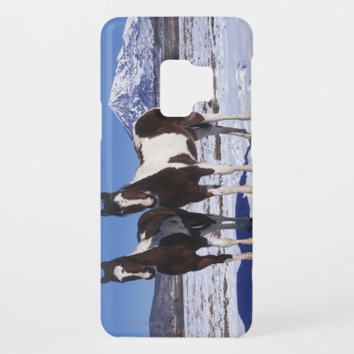 Paint Horses Standing in the Snow Case_Mate Samsung Galaxy S9 Case