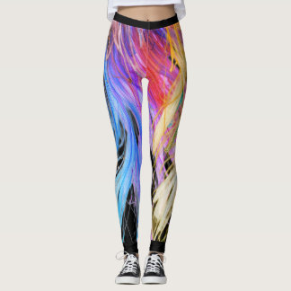 Paint-Like Design on Cute Tight Fitting Leggings