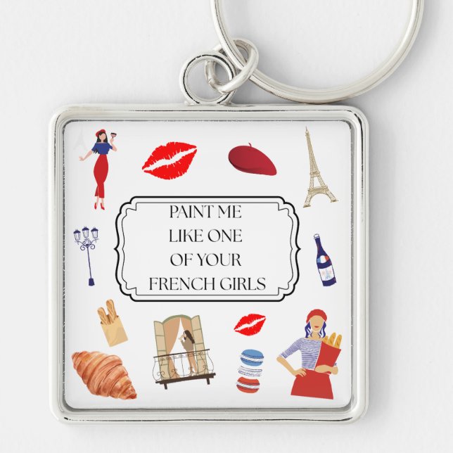 Paint Me Like One of Your French Girls - Aesthetic Keychain (Front)