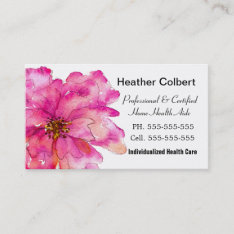 Paint Me Pink Cheerful Caregiver Professional Business Card at Zazzle