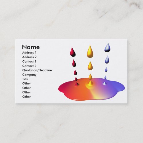 Paint Mix - Business Size Business Card Template