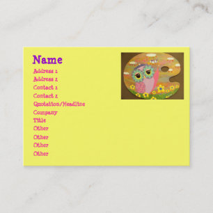 Paint My Love Owl Business Card