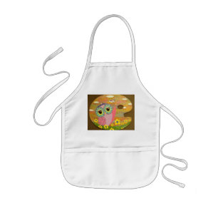Paint My Love Owl Kids' Apron