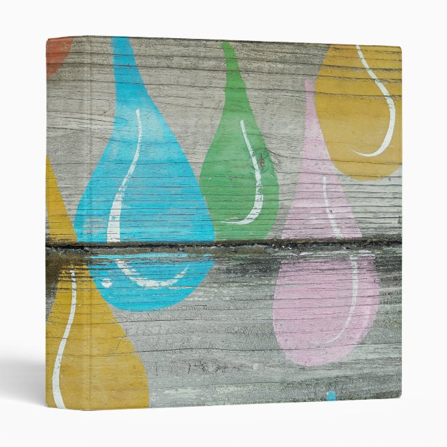 Paint On Textured Wood 3 Ring Binder (Front/Spine)