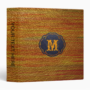 Paint Orange Leather Look 3 Ring Binder