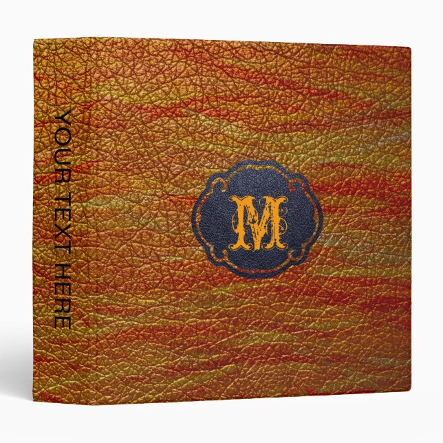 Paint Orange Leather Look Binder (Front/Spine)
