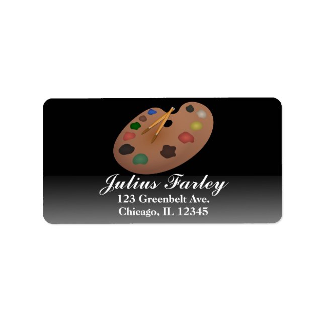 Paint Palette Address Label | Customize (Front)