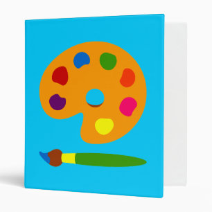 Paint Palette Art 3 Ring Binder