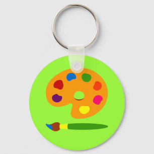 Paint Palette Art Keychain