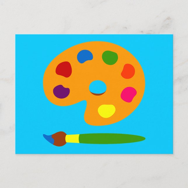 Paint Palette Art Postcard (Front)