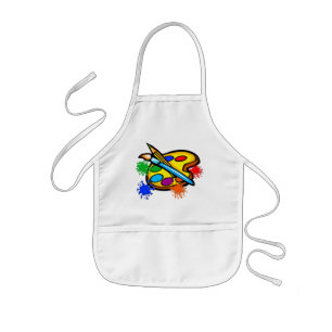 Paint Palette Splatters Painting Aprons for Kids