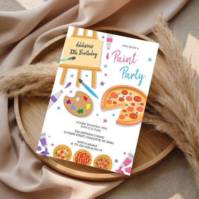 Paint Party Art Birthday Invitation (Creator Uploaded)