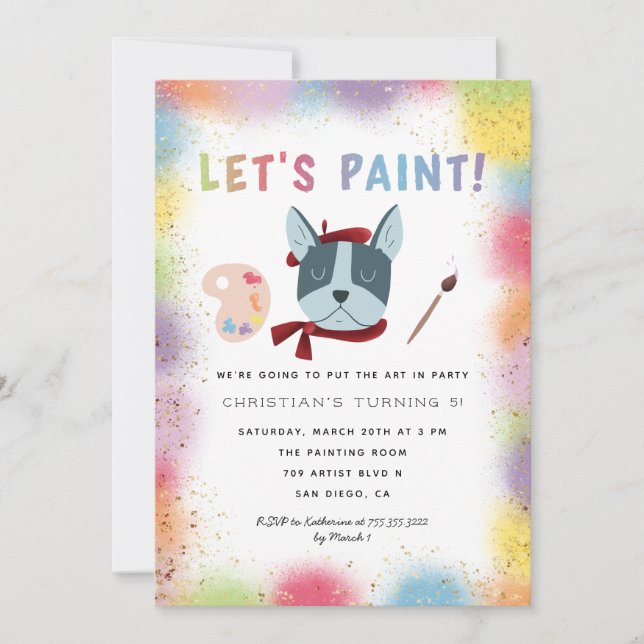 Paint Party | Art Birthday Party Invitation (Front)