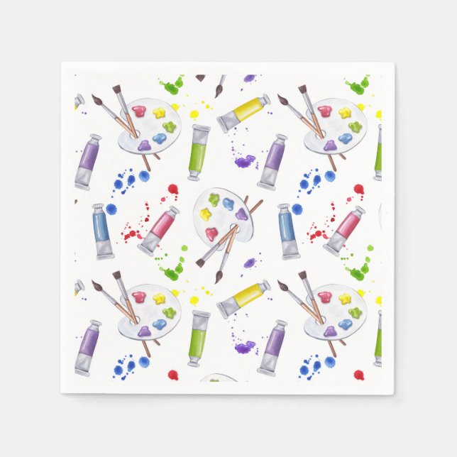 Paint Party Artist Napkins (Front)
