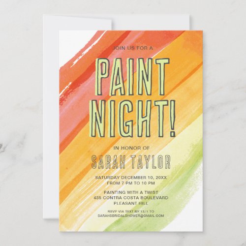 Paint Party Bridal Shower Invitation