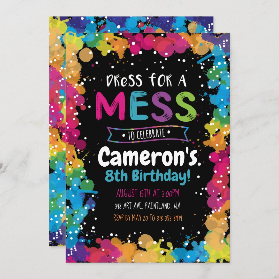 Paint Party Invitation Art Birthday Party Invite Zazzle   Paint Party Invitation Art Birthday Party Invite R0ec6cf63b69e42d08327c4793848c57c Tcv4j 1080 