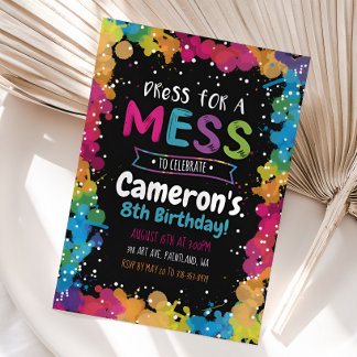 Paint Party Invitation, Art Birthday Party Invite